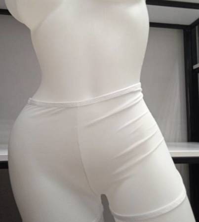 WHITE mesh shorts