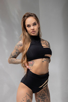 SET – LADY D-TOP UND SHORTS, SCHWARZ