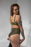 SET - MOHITO TOP AND POISSON SHORTS OLIVE