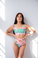 TOP BOSS MAMMA VERSACE PINK-GREEN