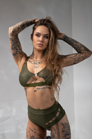 SET – MOHITO-TOP UND POISSON-SHORTS OLIVE