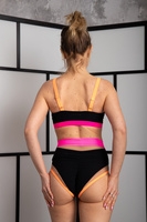 SET - MOHITO TOP AND DREAM SHORTS, BLACK WITH NEON FINISH