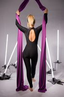 AERIAL SILKS UNITARD NOIR – for silks and hoop
