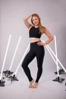 BLACK HIGH-WAIST LEGGINGS