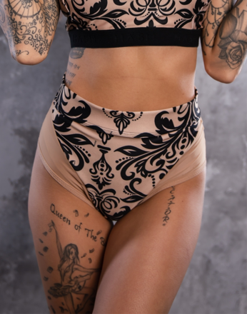 GLOW DAMASK SHORTS MIT NUDE-FINISH