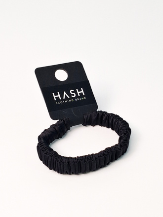 SILK HAIR BAND BLACK - SMALL