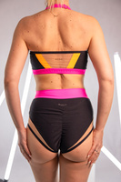 SET - HONEY TOP AND HONEY SHORTS BLACK WITH NEON FINISH