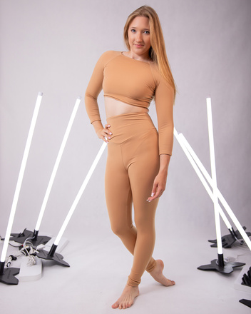 HIGH-WAIST LEGGINGS - NUDE