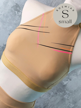 KENDALL IPSF/POSA NUDE-TOP MIT FOLIENDEKORATION