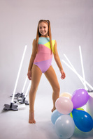 KINDERKOSTÜM FÜR AERIAL SILKS IN MINZE-FARBEN, MIT VERSTÄRKUNG AN DER TAILLE UND UNTERHALB DER KNIE