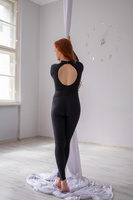 AERIAL SILKS UNITARD NOIR – for silks and hoop