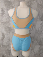 TOP HONEY BABY BLUE MIT ORANGE-FINISH