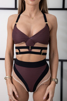 SET - TOP PEARL AND SHORTS SELFLOVE BROWN