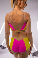 SET - BELLA TOP AND SHORTS PINK-YELLOW
