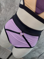 SET - TOP GLORY AND SHORTS CHANTALLE PURPLE PONY WITH BLACK FINISH