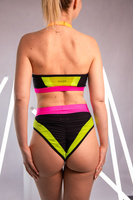 SHORTS "ALISS" BLACK WITH NEON YELLOW FINISH
