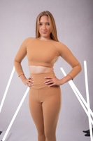 LEGGINSY Z WYSOKIM STANEM - NUDE