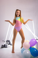 CHILDREN'S AERIAL CANDY JUMPSUIT, MINT-COLOURED, WITH REINFORCEMENT AT THE WAIST AND BELOW THE KNEES
