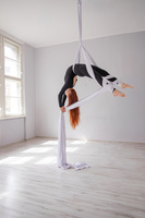 AERIAL SILKS UNITARD NOIR – for silks and hoop
