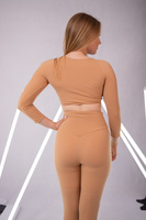 LEGGINSY Z WYSOKIM STANEM - NUDE