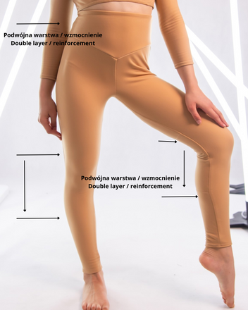 KIDS NUDE LEGGINGS WITH REINFORCEMENTS