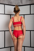 WHISPER TOP AND CRUSH SHORTS SET, RED