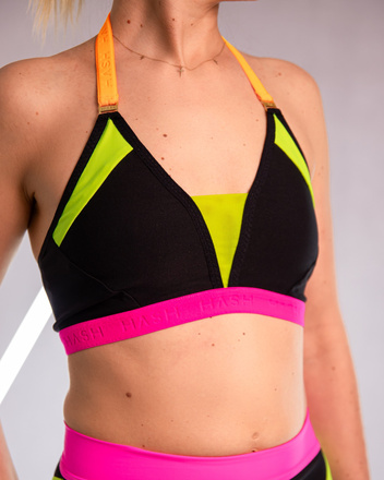 TOP "HONEY" SCHWARZ MIT NEONGELBEM FINISH