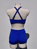 KENDALL TOP FOR IPSF/POSA COMPETITIONS - CORNFLOWER BLUE WITH FOIL AND CRYSTAL DECORATION