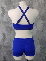 KENDALL TOP FOR IPSF/POSA COMPETITIONS - CORNFLOWER BLUE WITH FOIL AND CRYSTAL DECORATION