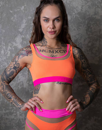 TOP BOSSMAMMA ORANGE 3D MIT NEONPINK-FINISH