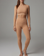 HIGH-WAIST LEGGINGS - NUDE