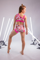 KOMPLET PINK ART - TOP LUCKY SZORTY LOOPIE