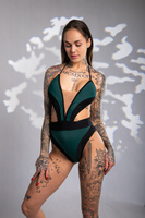  BODYSUITS ALISS BOTTLE GREEN - SWIMSUIT