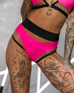 DREAM SHORTS NEON PINK WITH BLACK FINISH