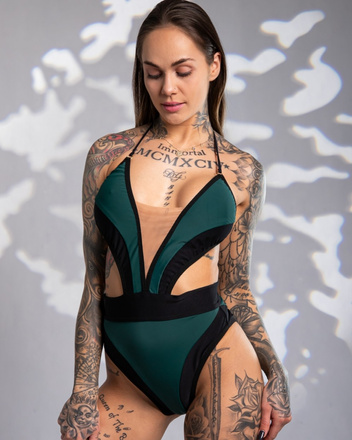 BODYSUITS ALISS BOTTLE GREEN - SWIMSUIT