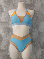 TOP HONEY BABY BLUE MIT ORANGE-FINISH