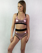 LARA ROSÉGOLD/SCHWARZES TOP – Valentinstag-Kollektion