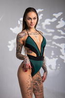  BODYSUITS ALISS BOTTLE GREEN - SWIMSUIT