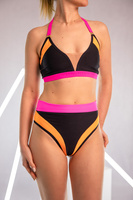 TOP "HONEY" SCHWARZ MIT MIT NEON-FINISH