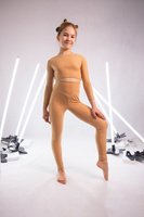  LEGGINSY DZIEWCZĘCE ZE WZMOCNIENIAMI NUDE