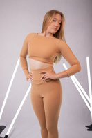 LEGGINSY Z WYSOKIM STANEM - NUDE