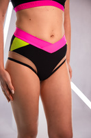 HONEY SHORTS BLACK WITH NEON YELLOW FINISH