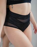 DREAM SHORTS BLACK GLITTER VELVET