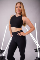 BLACK HIGH-WAIST LEGGINGS