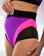 SELFOVE SHORTS LILA 3D MIT PINK-SCHWARZEM FINISH