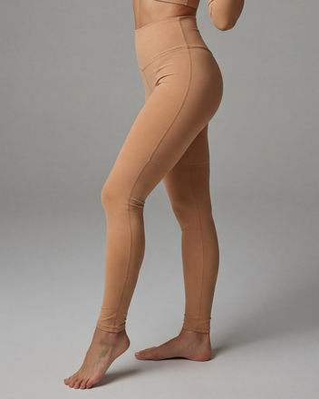 LEGGINSY Z WYSOKIM STANEM - NUDE