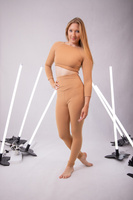 LEGGINSY Z WYSOKIM STANEM - NUDE