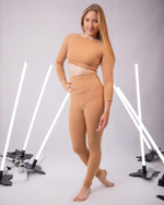 LEGGINSY Z WYSOKIM STANEM - NUDE